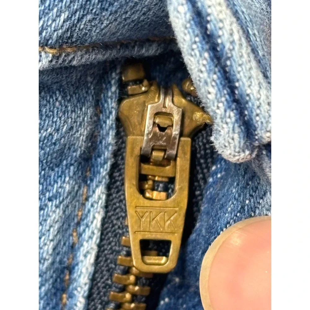 Frame Denim Le High Straight Jeans Opus Blue Raw Hem LHSTRB969 Womens Size 26X26